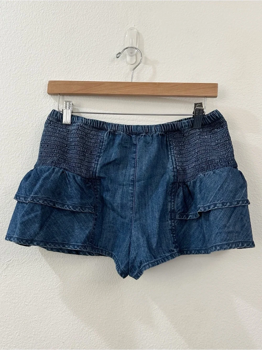 Free People We The Free Alani Pull-On Chambray Shorts Size XS